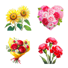 毎日使える お花 花束 絵文字✿大人上品お花