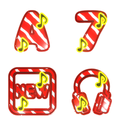 animated emoji! striped font music note1