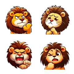 絵文字セクション - 可愛いライオン