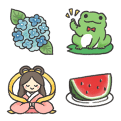 rainy season and summer  cute emoji