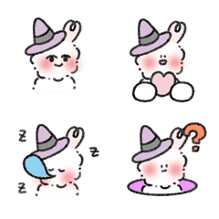 rabbit nini halloween shy Emoji 2
