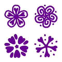 Line flower series(dark purple)