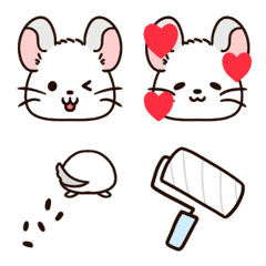 Cute white chinchilla emoji.