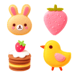 Macarons Felt Sweet Emoji 6