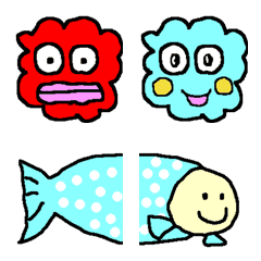 Hehhaa-kun and his friends Emoji