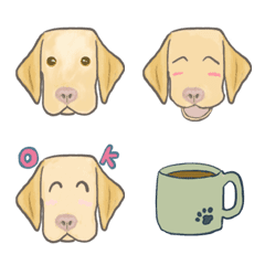 Yellow Labrador retriever cute Emoji