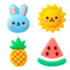 Macarons Felt Summer Emoji