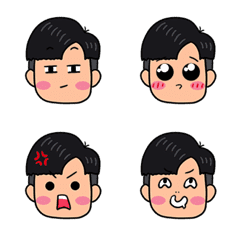 Various expressions of handsome boy