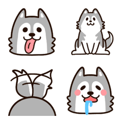 Emoji husky siberia.