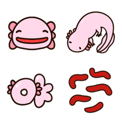 Emoji axolotl yang lucu.
