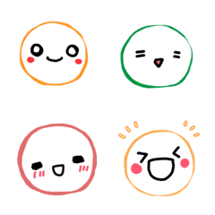 Cute emoji with border
