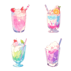 Colorful Gradient Bubble Drink