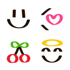 Simple emoji with line marker.