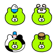 yellow green bear food emoji