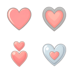 cute love heart(slightly light color)