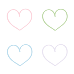 Light color hollow heart shape(40colors)