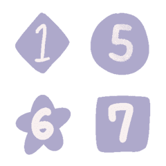 Purple Number 0-9 star Number Emoji