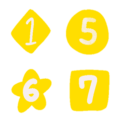 yellow Number 0-9 star Number Emoji