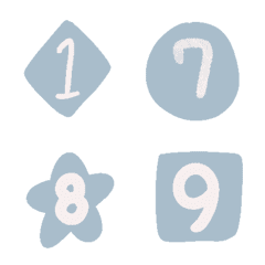 blue simple Number 0-9 star Number Emoji