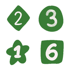 綠 手寫 星星 圓形 方形 菱形 0-9 123 數字