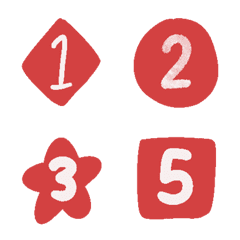 red simple Number 0-9 star Number Emoji