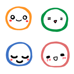 Kawaii emoji with border