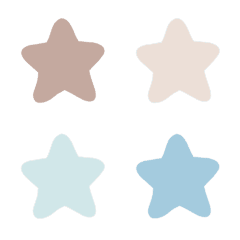 cute round border stars-Morandi 40colors