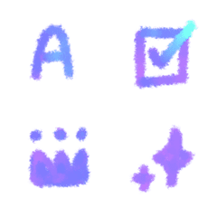 purple ABC 123 Letters Emoji