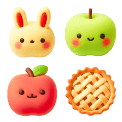 Rabbit Apple Pie Emoji 7
