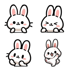 Little white rabbit, various moods