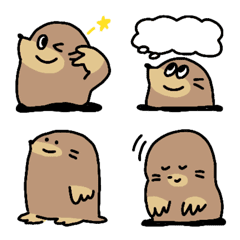 Cheerful Mole Emoji 02