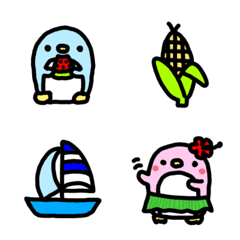 Summer penguin emoji