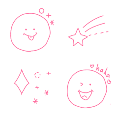 pink simple face everyday emoji