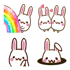 Rainbow Town Happy Rabitt Emoji