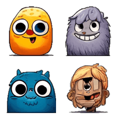 Set Emoji Monster Pop Funky 2