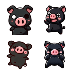 Cute Black Pig