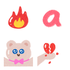 crayon bright Bear ABC 123 Letters Emoji