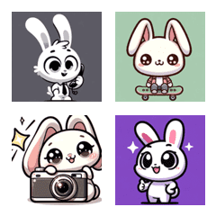 Expressions of a Cute Rabbit