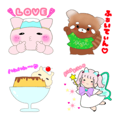 Miiponmaneki and friends emoji