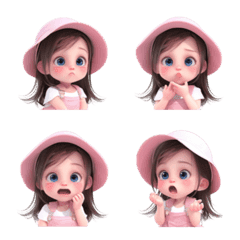 Cute Emoji girl in pink (for everyday)