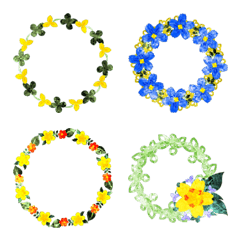 Elegant Floral Wreath Emoji