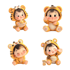 Cute Emoji baby tiger (for everyday)
