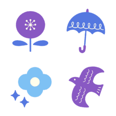 Simple and calm color emoji 25