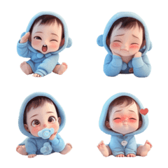 Cute Emoji Blue baby (for everyday)