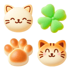 อิโมจิไลน์ Cat Bread Emoji 12