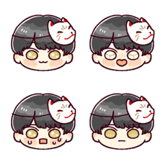 cute boy emoji(fox mask2-1)