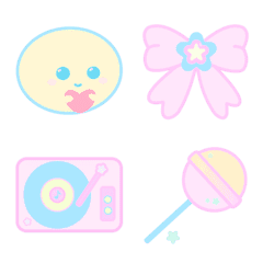 Useful kawaii emoji set (pink)
