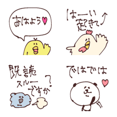 Popular doodles and stylish emojis