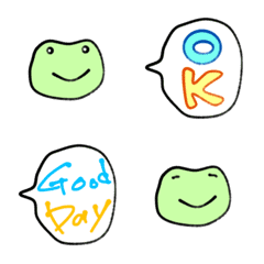 Moving Kero-san 01 Cute frog emoji