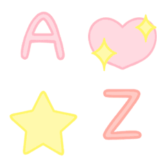 cute pastel letters